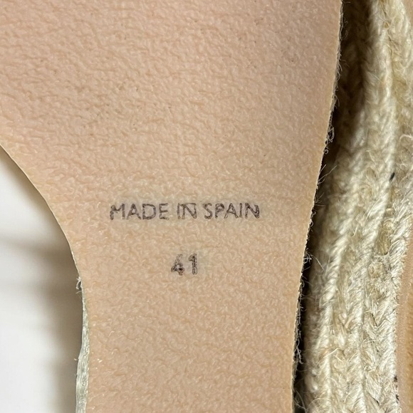 🌻NEW NWOT Jeffrey Campbell "Soffia" Beige 2 Platform Open Wedge Espadrilles 41 - Picture 10 of 10